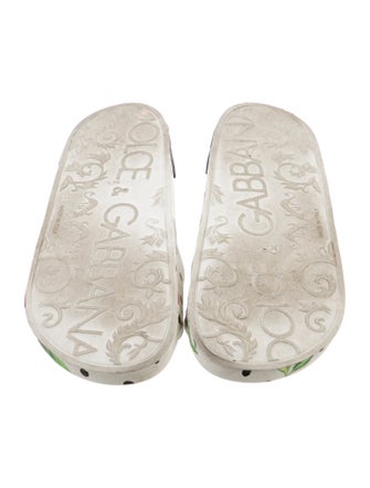 Dolce & Gabbana Rubber Polka Dot Print Slides