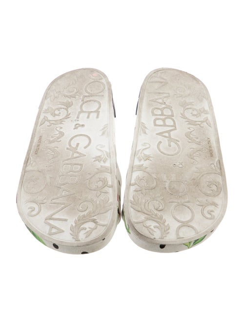Dolce & Gabbana Rubber Polka Dot Print Slides