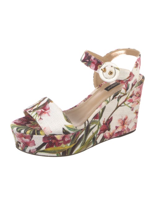 Dolce & Gabbana Canvas Floral Print Sandals