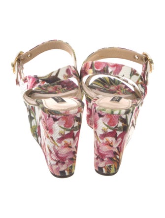 Dolce & Gabbana Canvas Floral Print Sandals