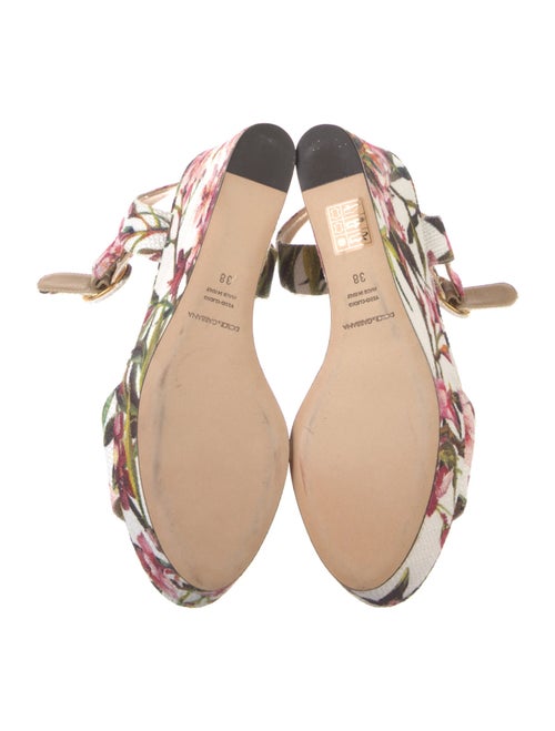 Dolce & Gabbana Canvas Floral Print Sandals