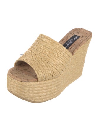 Dolce & Gabbana Straw Espadrilles