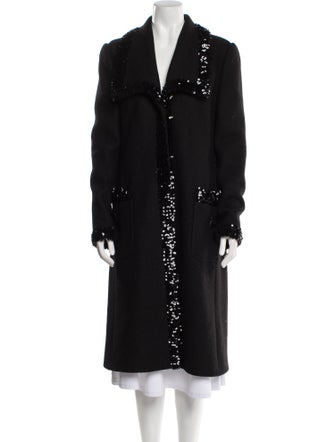 Dolce & Gabbana Wool Faux Fur Coat