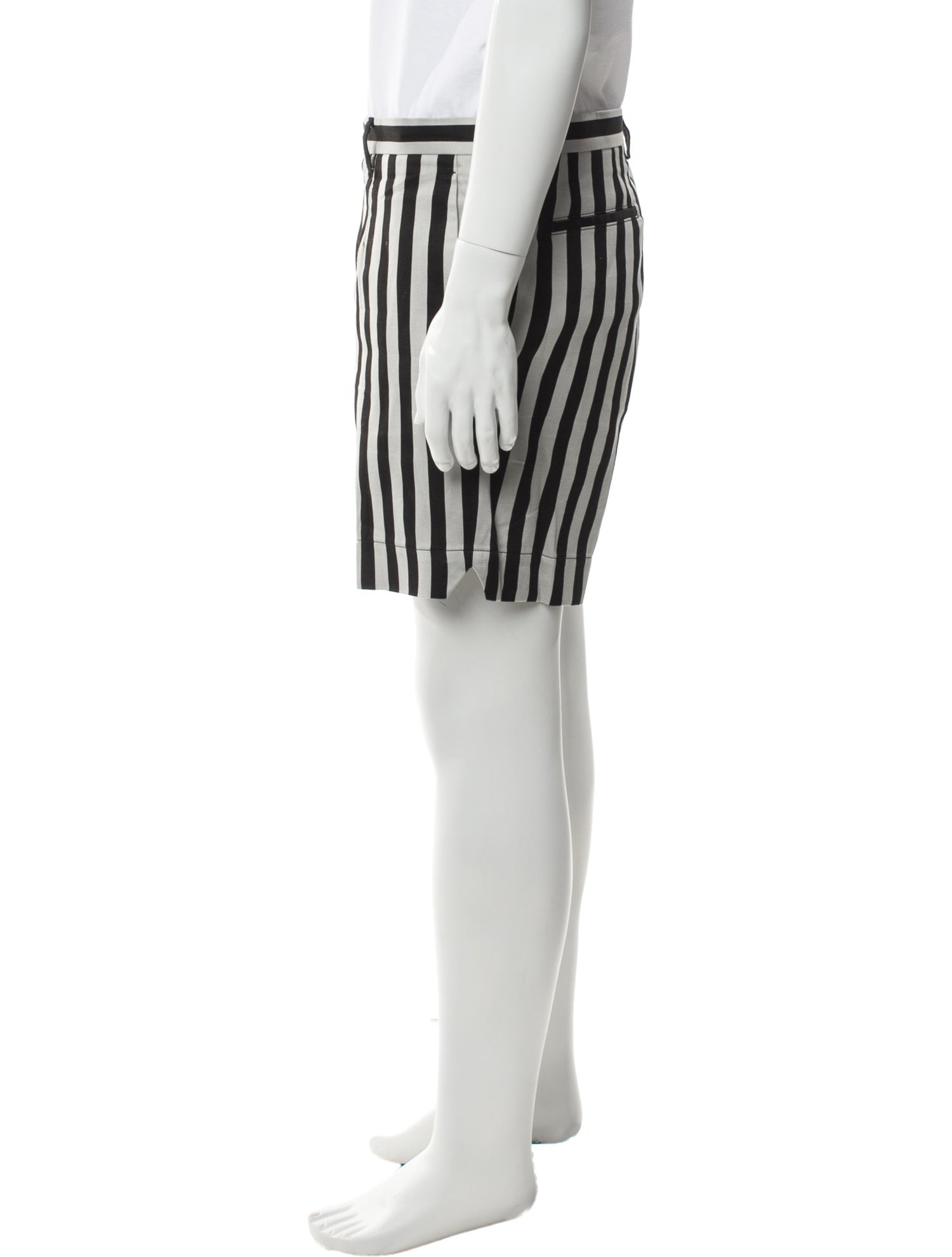 Dolce & Gabbana Striped Flat Front Shorts