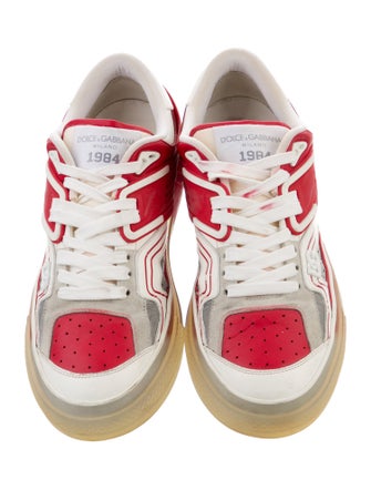 Dolce & Gabbana Leather Printed Sneakers