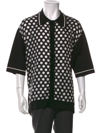 Dolce & Gabbana Silk Polka Dot Print Shirt