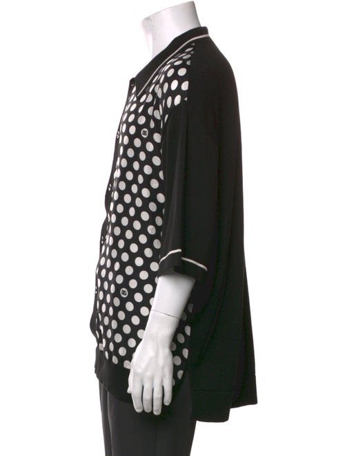 Dolce & Gabbana Silk Polka Dot Print Shirt