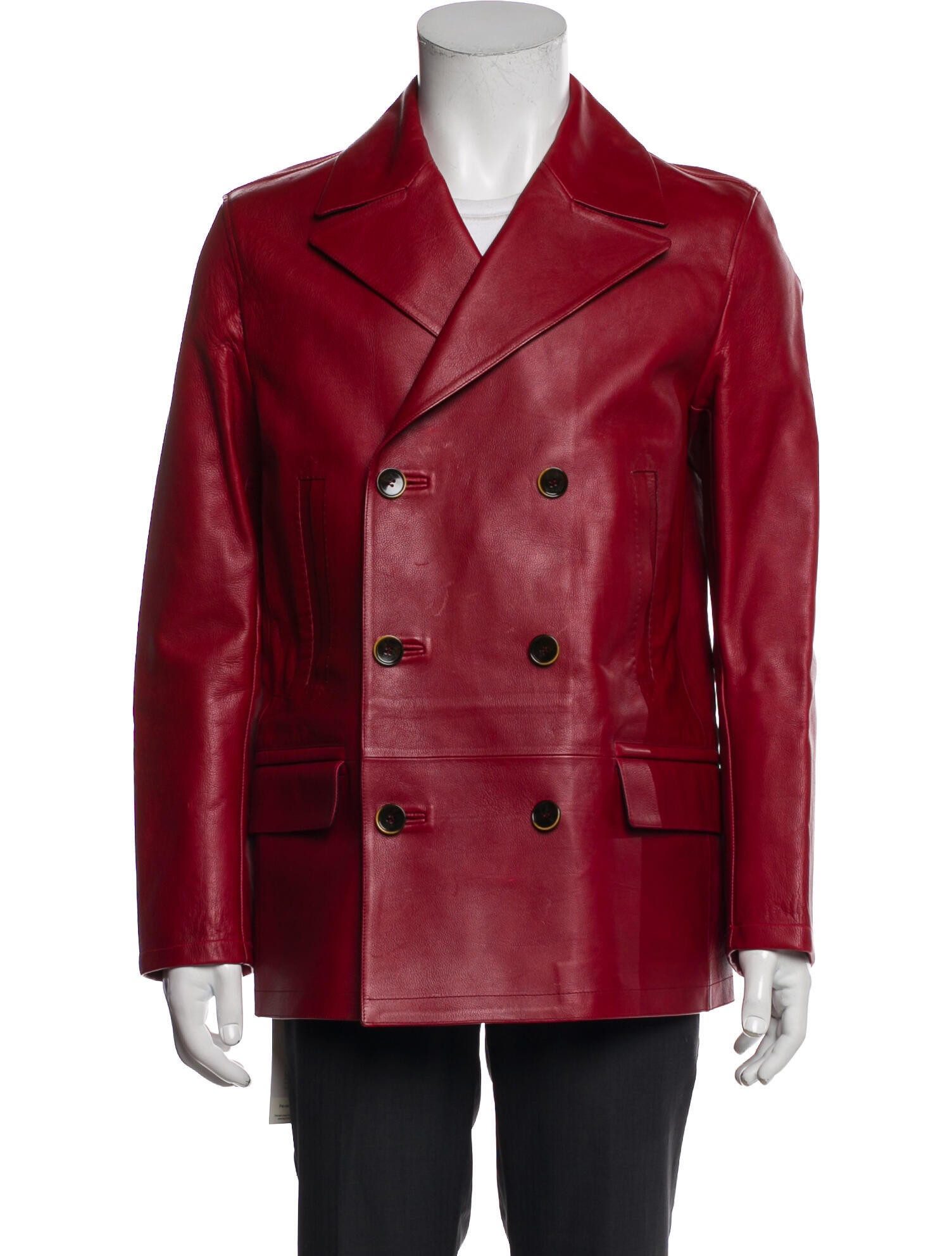 Dolce & Gabbana Calf Leather Peacoat