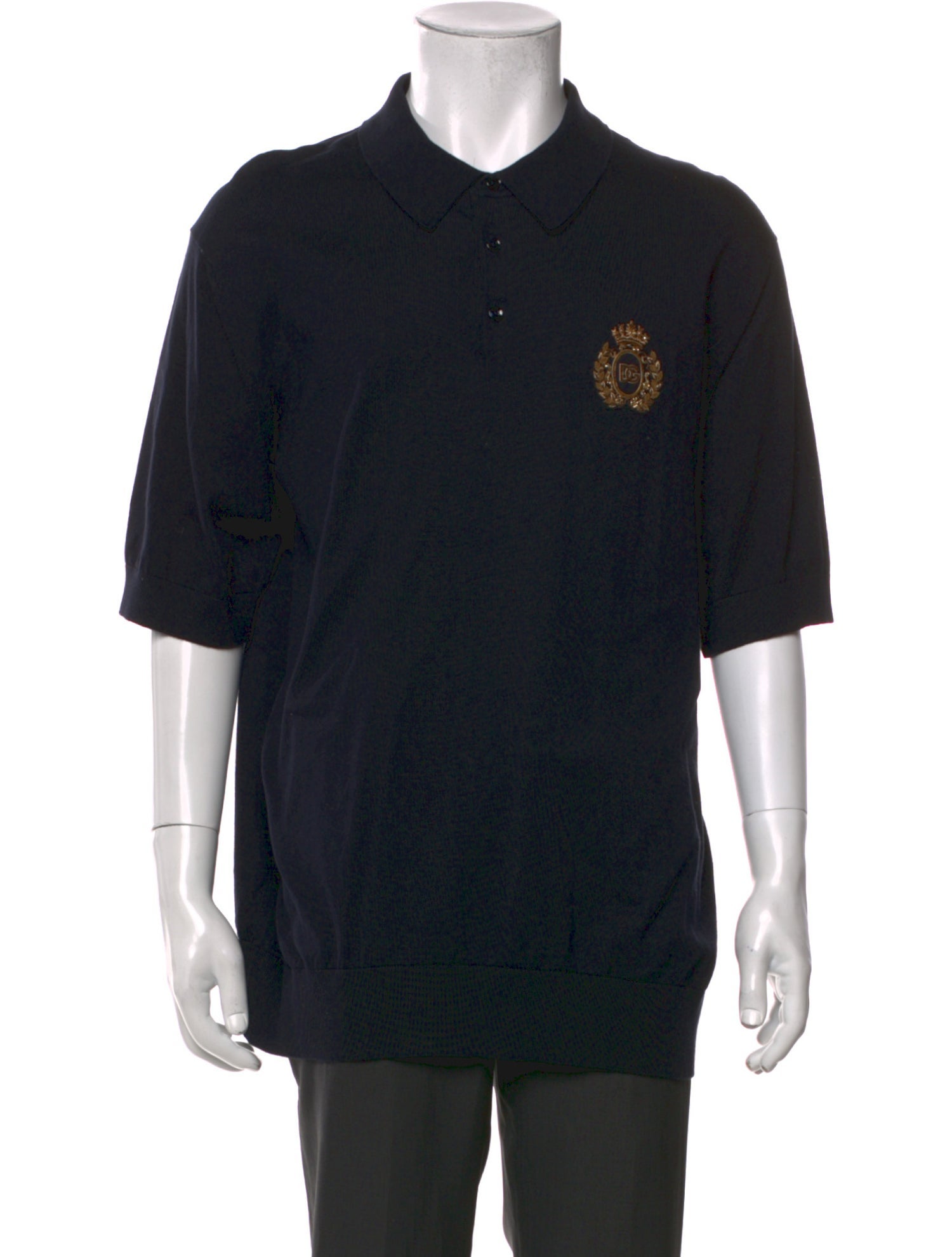 Dolce & Gabbana Crew Neck Short Sleeve Polo Shirt w/ Tags