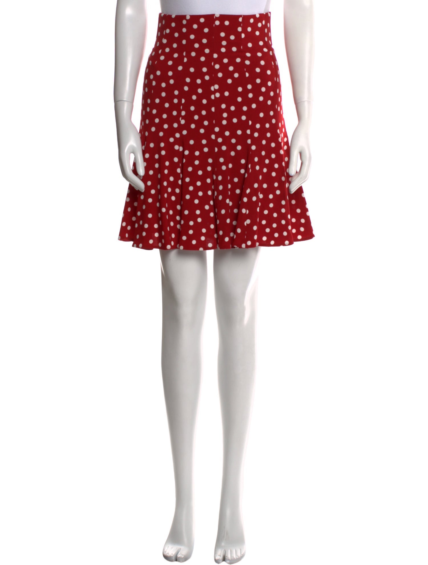 Dolce & Gabbana Polka Dot Print Knee-Length Skirt