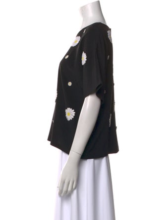 Dolce & Gabbana Silk Floral Print T-Shirt