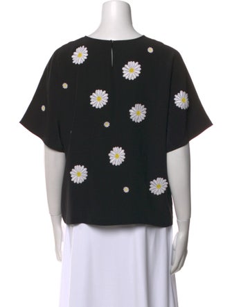 Dolce & Gabbana Silk Floral Print T-Shirt