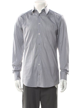 Dolce & Gabbana Plaid Print Long Sleeve Dress Shirt