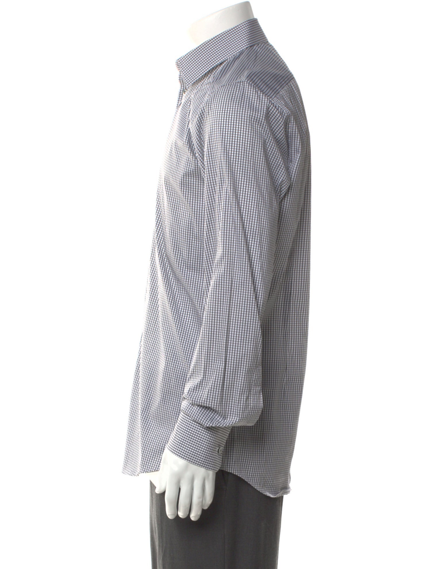 Dolce & Gabbana Plaid Print Long Sleeve Dress Shirt