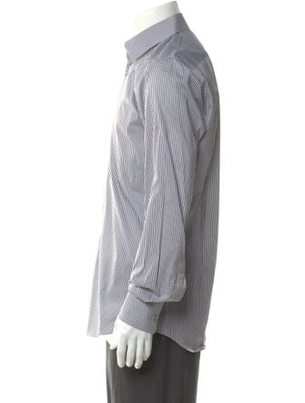 Dolce & Gabbana Plaid Print Long Sleeve Dress Shirt