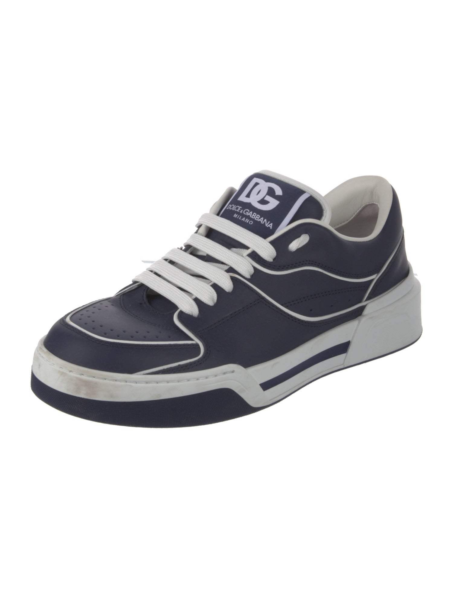 Dolce & Gabbana Leather Printed Sneakers