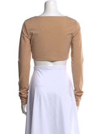 Dolce & Gabbana Virgin Wool V-Neck Crop Top