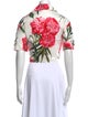 Dolce & Gabbana Floral Print V-Neck Blouse