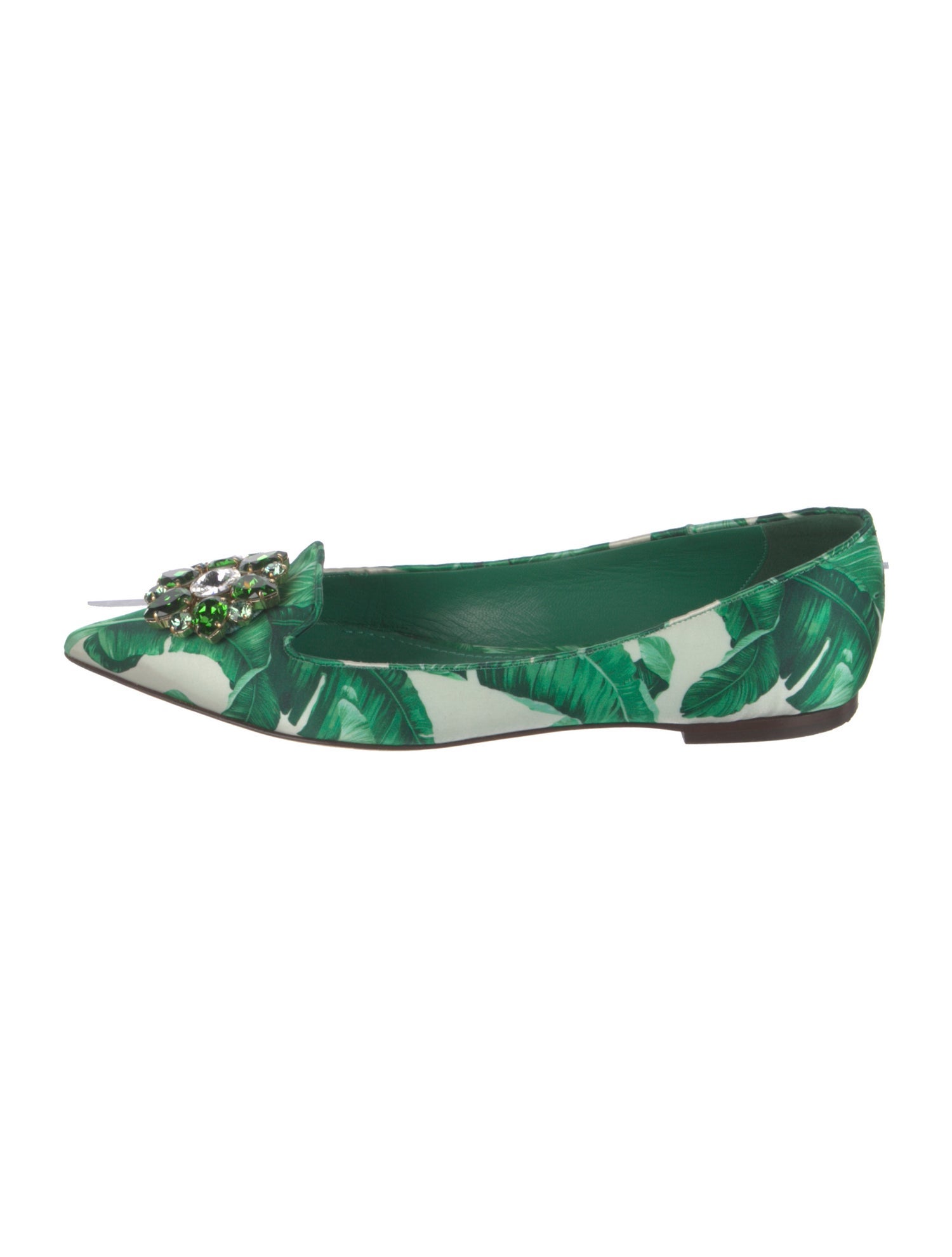 Dolce & Gabbana Satin Printed Ballet Flats