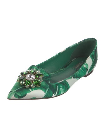 Dolce & Gabbana Satin Printed Ballet Flats