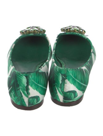 Dolce & Gabbana Satin Printed Ballet Flats