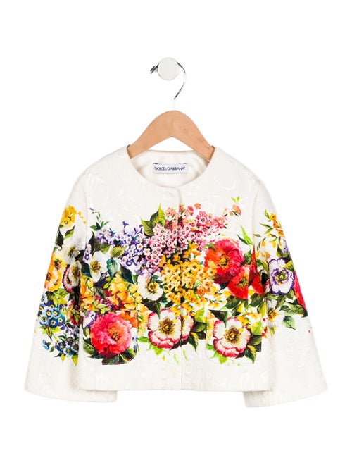 Dolce & Gabbana Girls' Floral Print Coat