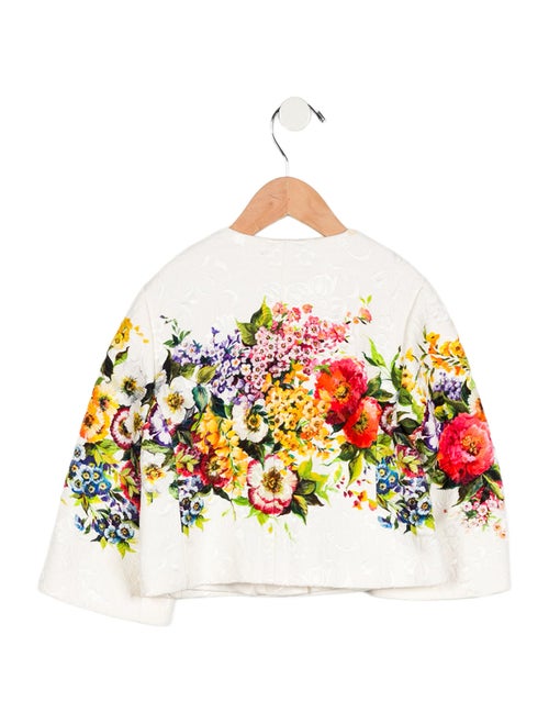 Dolce & Gabbana Girls' Floral Print Coat
