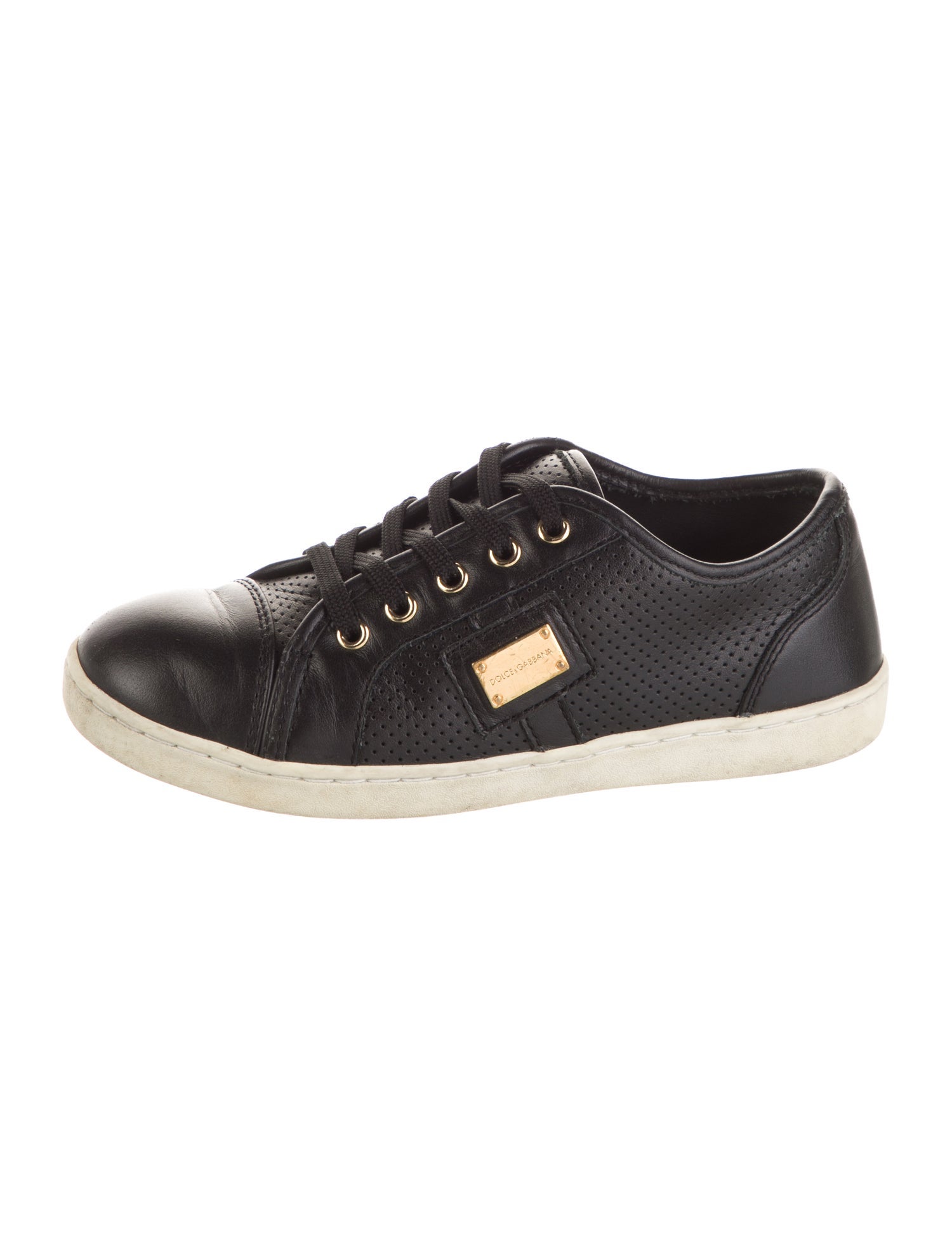 Dolce & Gabbana Girls' Leather Low Top Sneakers