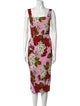 Dolce & Gabbana Floral Print Midi Length Dress