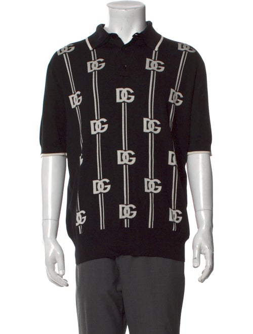 Dolce & Gabbana Silk Printed Polo Shirt