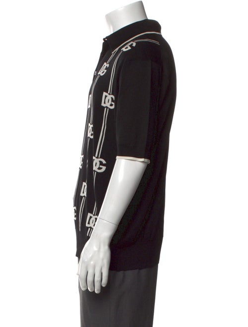 Dolce & Gabbana Silk Printed Polo Shirt