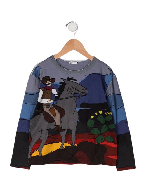 Dolce & Gabbana Allover Print Long Sleeve T Shirt