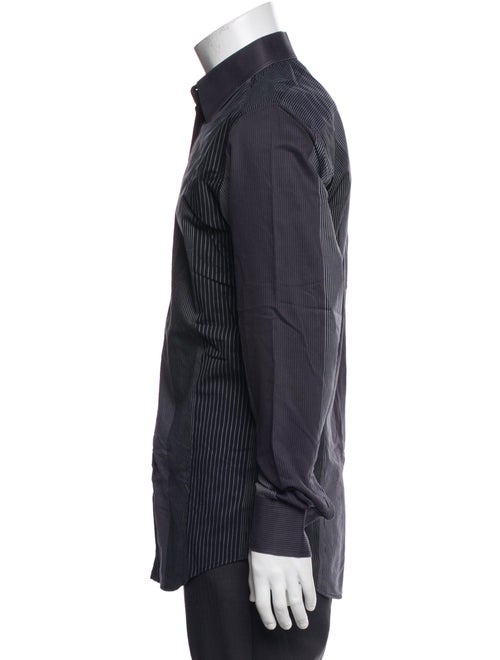 Dolce & Gabbana Striped Long Sleeve Tuxedo Shirt