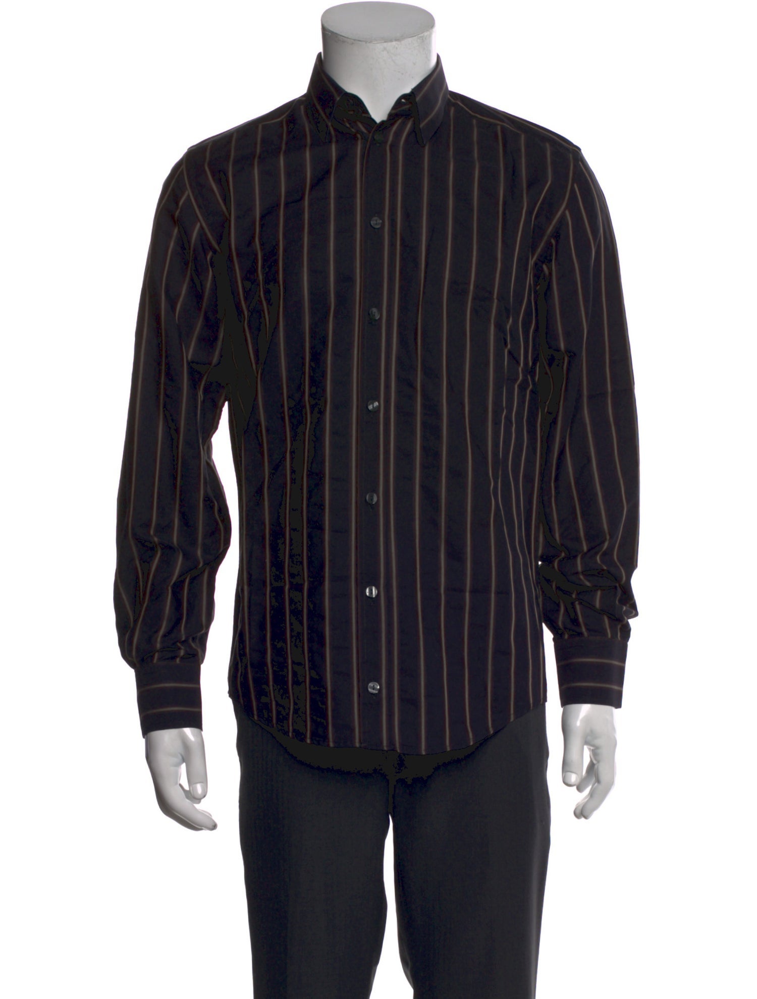 Dolce & Gabbana Striped Long Sleeve Dress Shirt