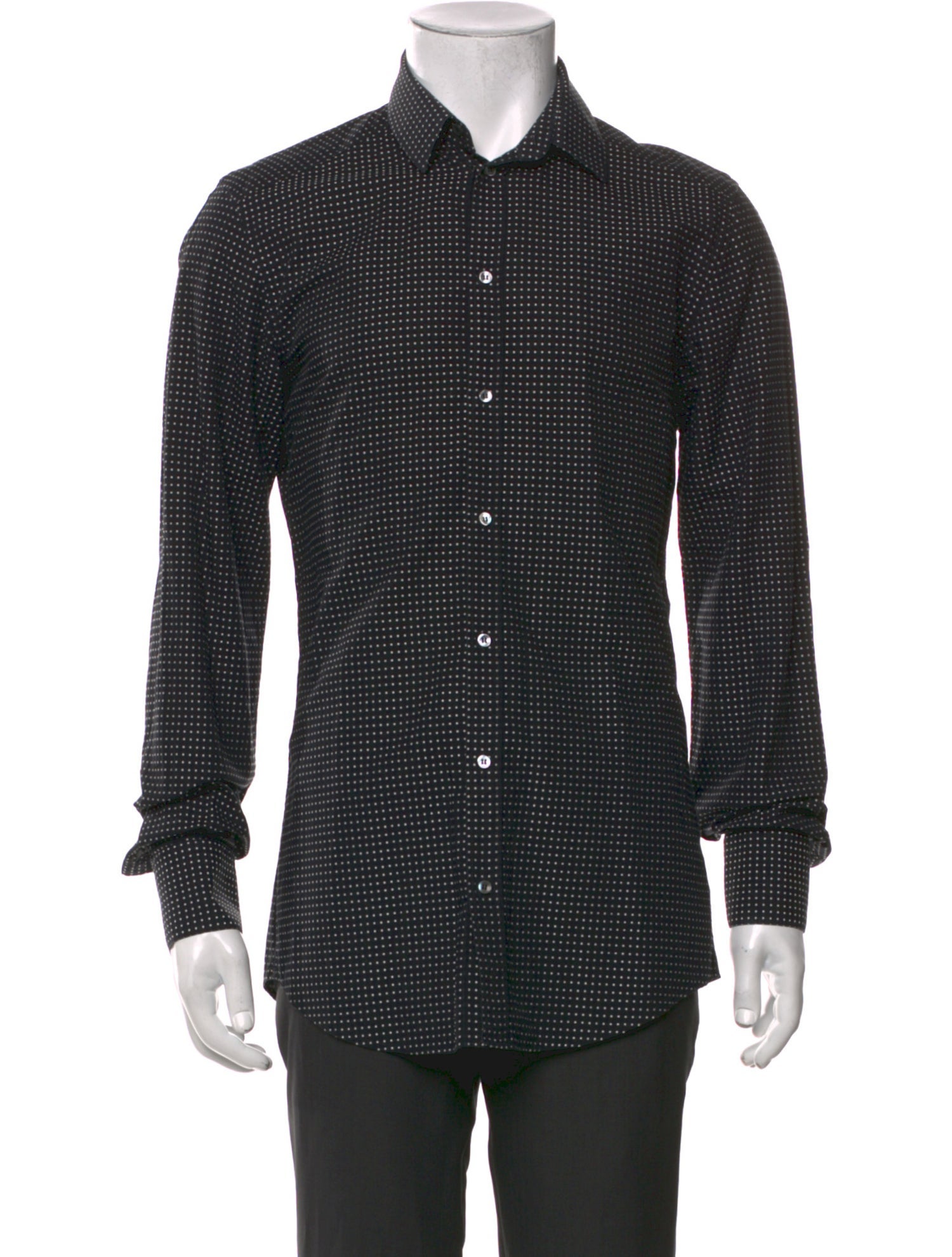 Dolce & Gabbana Polka Dot Print Long Sleeve Dress Shirt