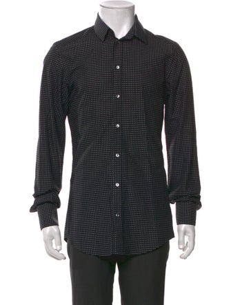 Dolce & Gabbana Polka Dot Print Long Sleeve Dress Shirt