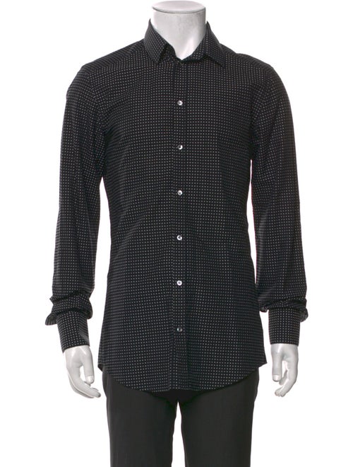 Dolce & Gabbana Polka Dot Print Long Sleeve Dress Shirt