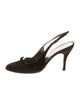 Dolce & Gabbana Suede Bow Accents Slingback Pumps