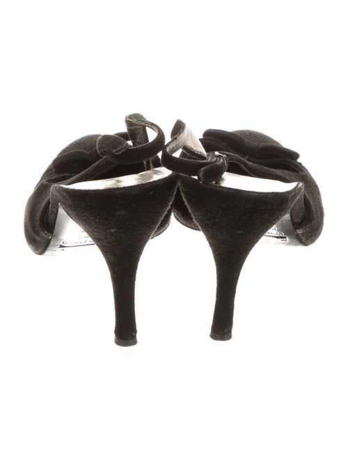 Dolce & Gabbana Suede Bow Accents Slingback Pumps