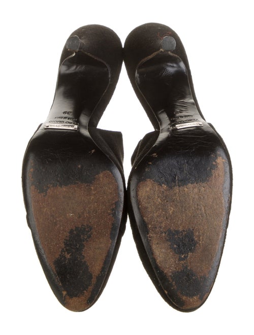 Dolce & Gabbana Suede Bow Accents Slingback Pumps