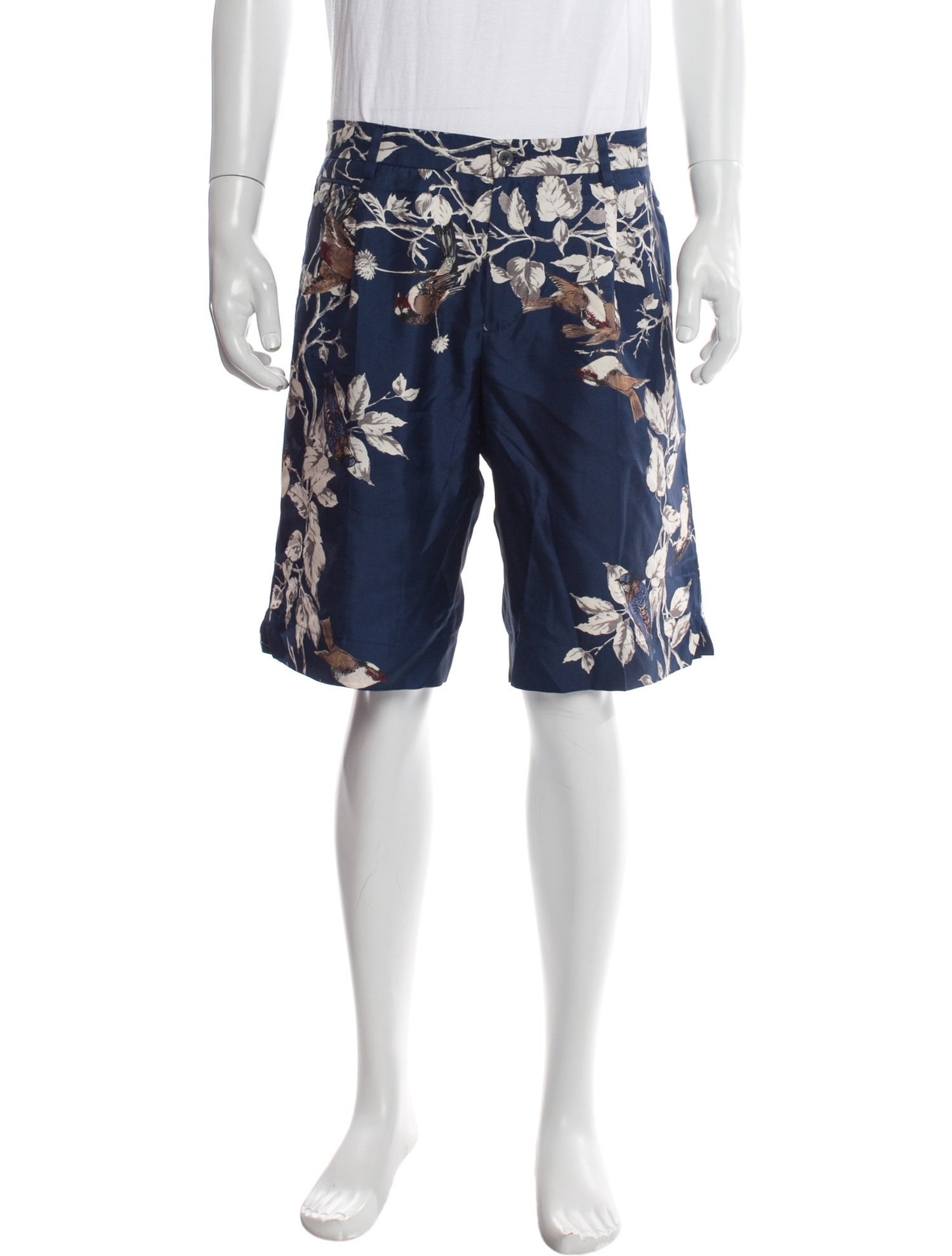 Dolce & Gabbana Silk Flat Front Shorts