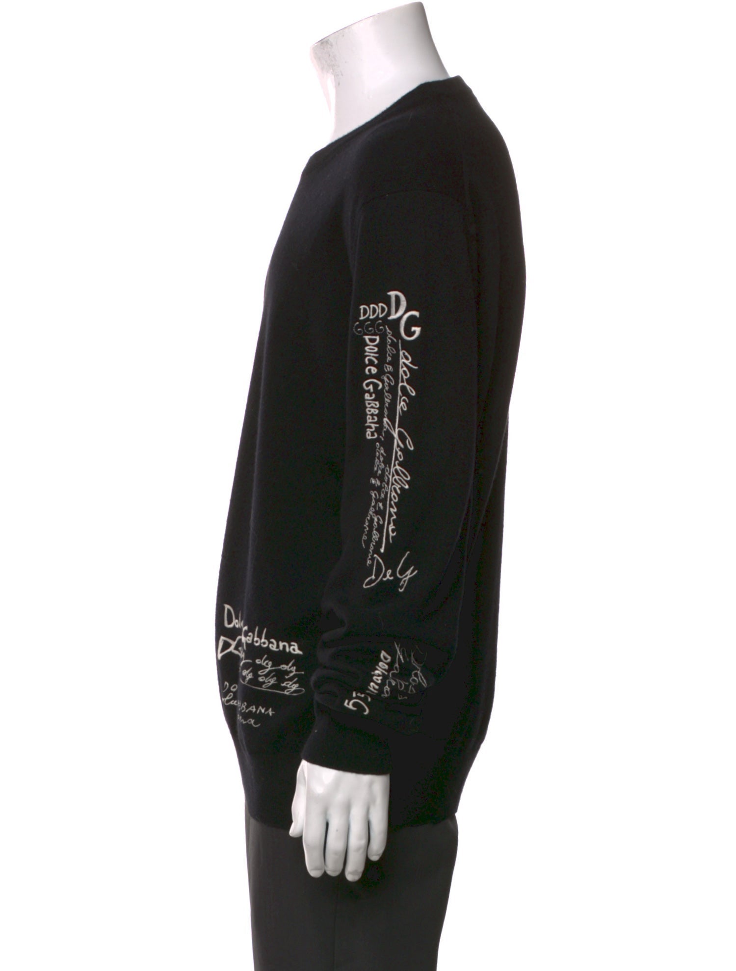 Dolce & Gabbana Cashmere Graphic Print Pullover