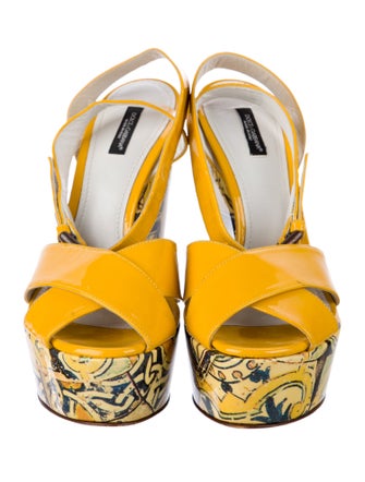 Dolce & Gabbana Patent Leather Printed Pumps