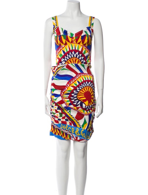 Dolce & Gabbana Silk Printed Skirt Set