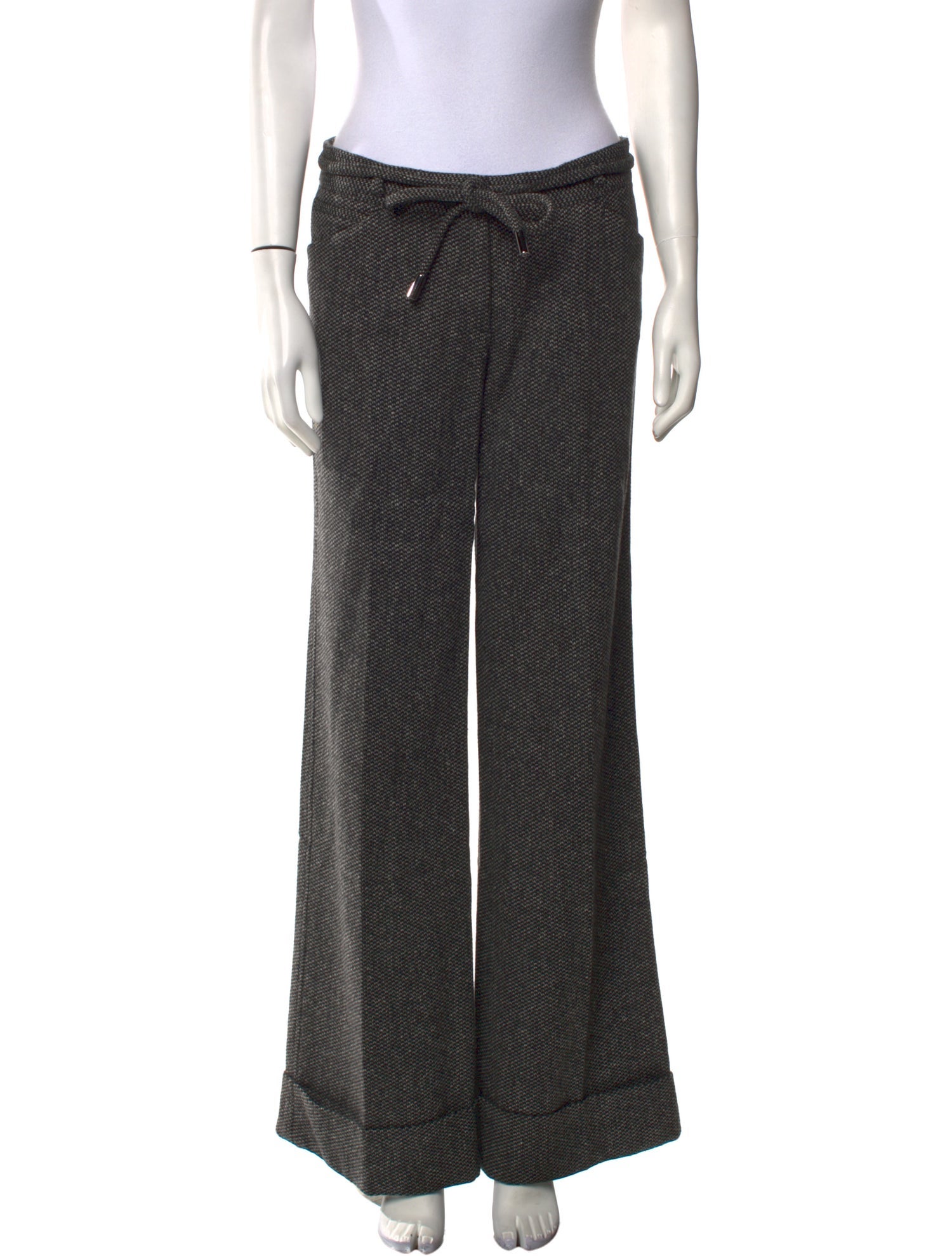 Dolce & Gabbana Houndstooth Print Wide Leg Pants