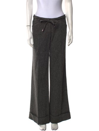 Dolce & Gabbana Houndstooth Print Wide Leg Pants