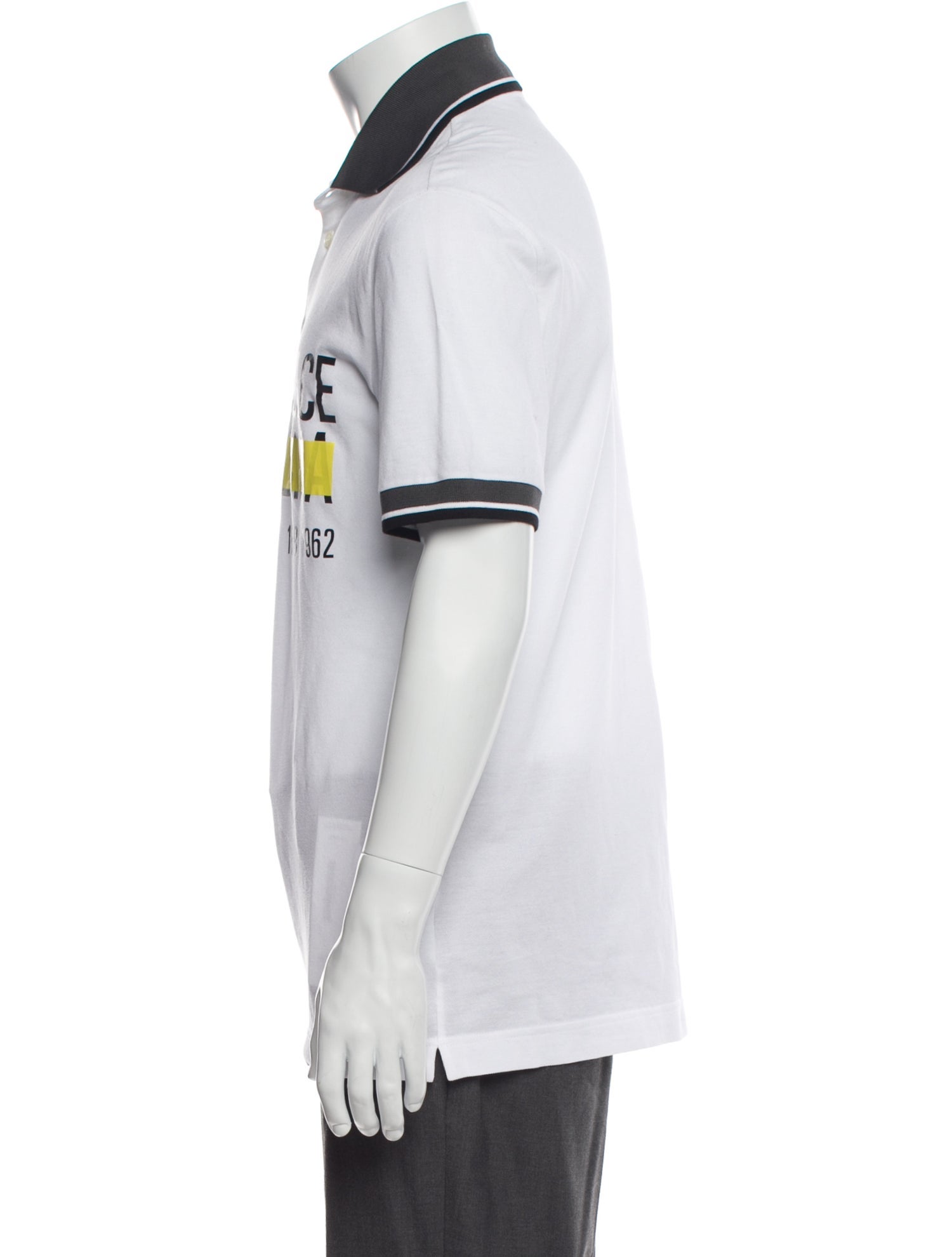 Dolce & Gabbana Graphic Print Collar Polo Shirt