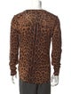 Dolce & Gabbana Animal Print V-Neck Pullover