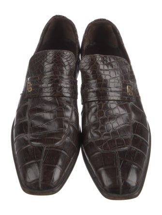 Dolce & Gabbana Alligator Dress Loafers