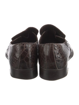 Dolce & Gabbana Alligator Dress Loafers